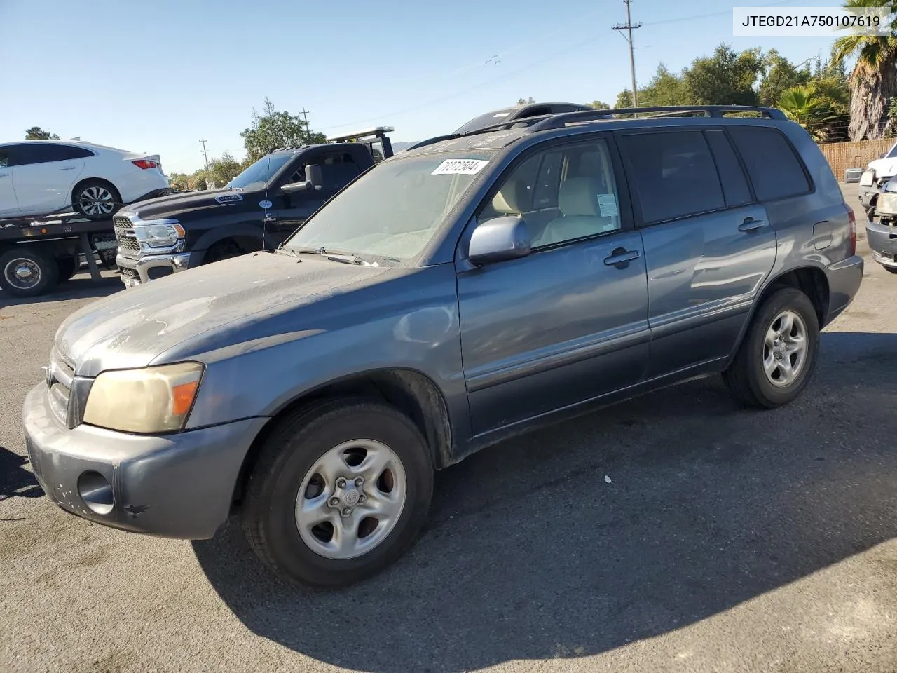 2005 Toyota Highlander VIN: JTEGD21A750107619 Lot: 70272504