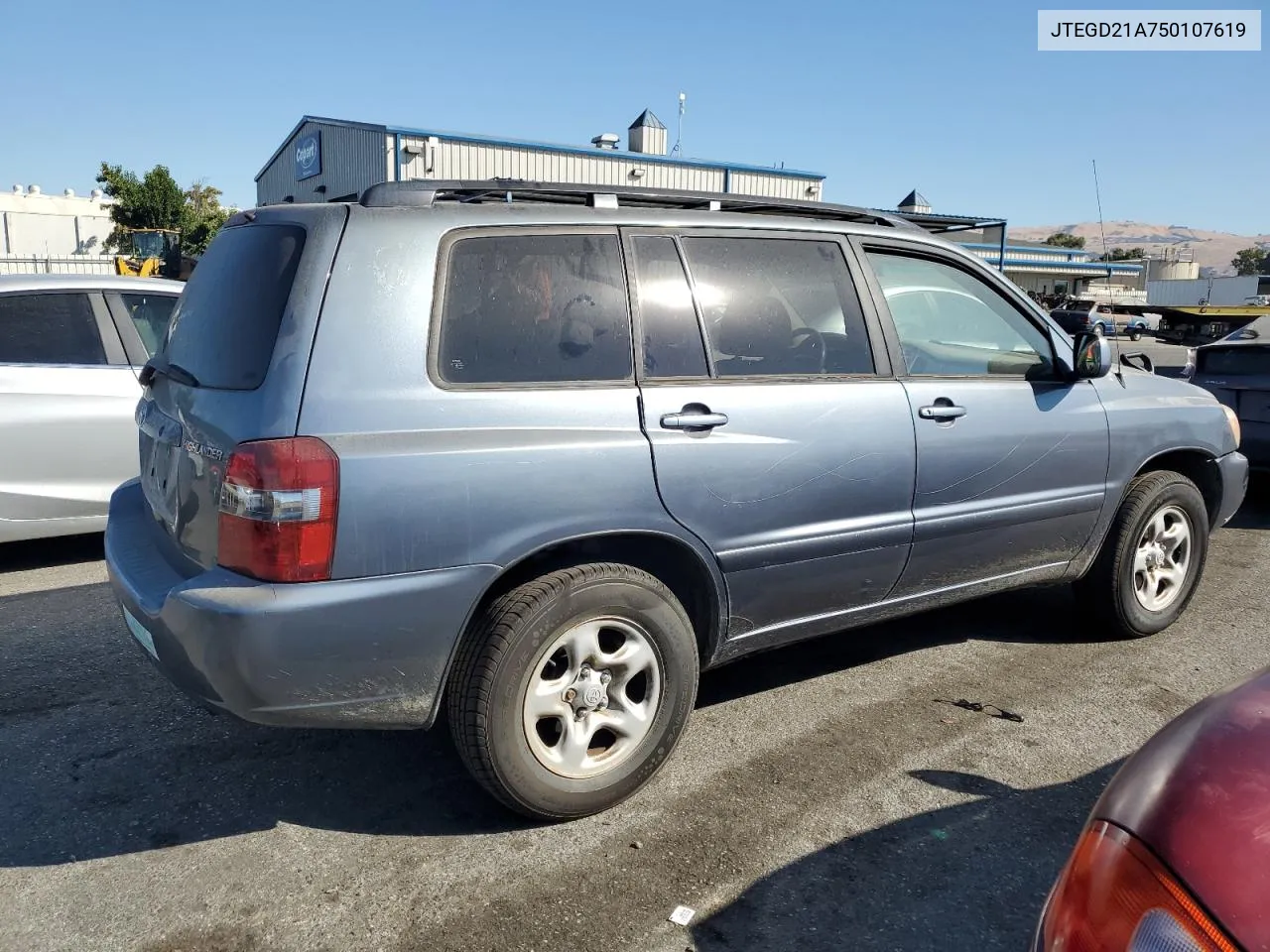 2005 Toyota Highlander VIN: JTEGD21A750107619 Lot: 70272504