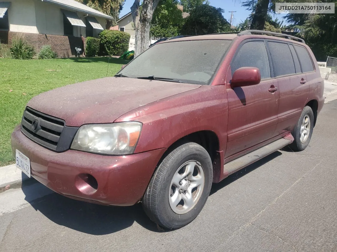 2005 Toyota Highlander VIN: JTEDD21A750113164 Lot: 70315274