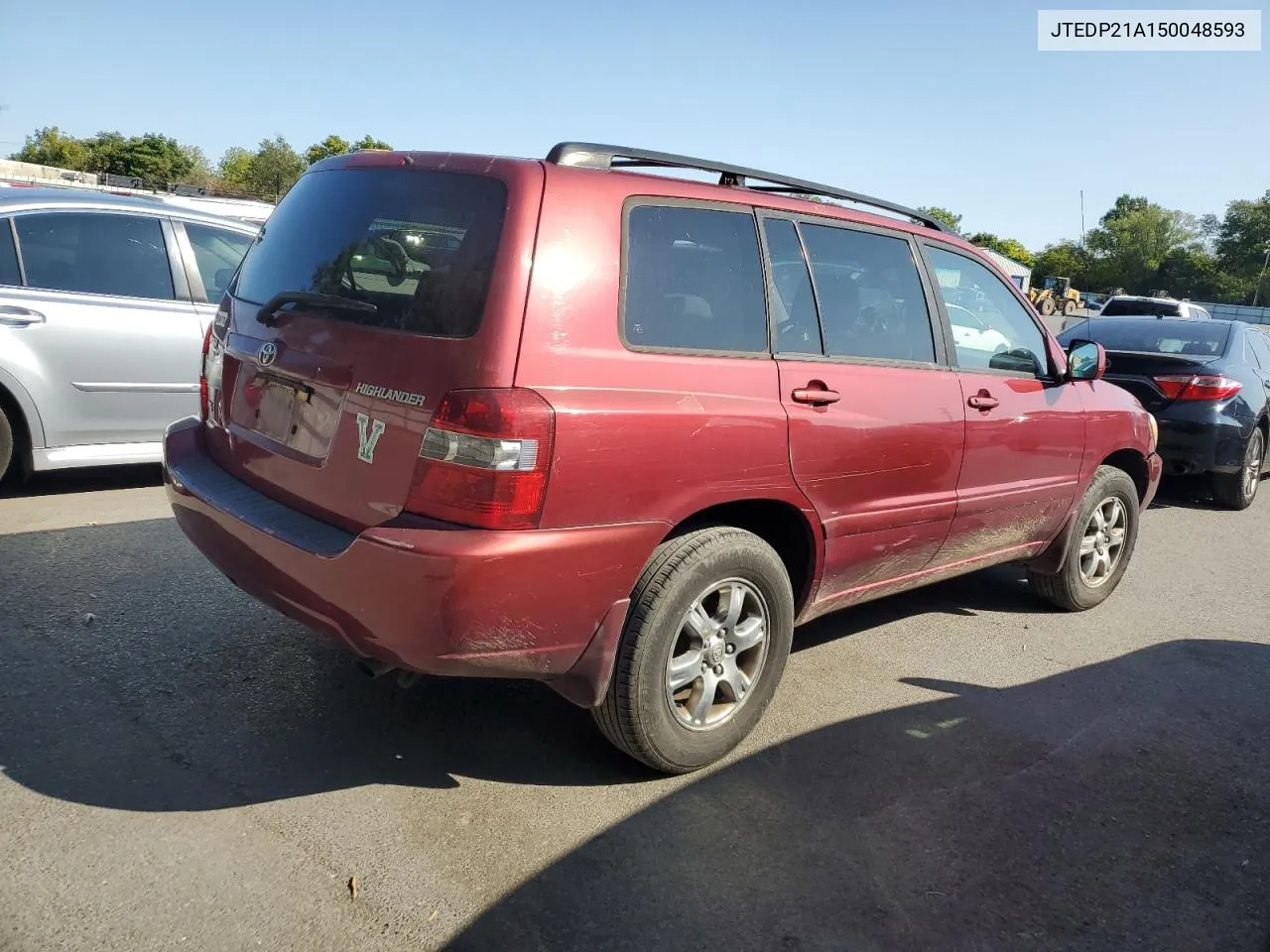 2005 Toyota Highlander Limited VIN: JTEDP21A150048593 Lot: 70333504