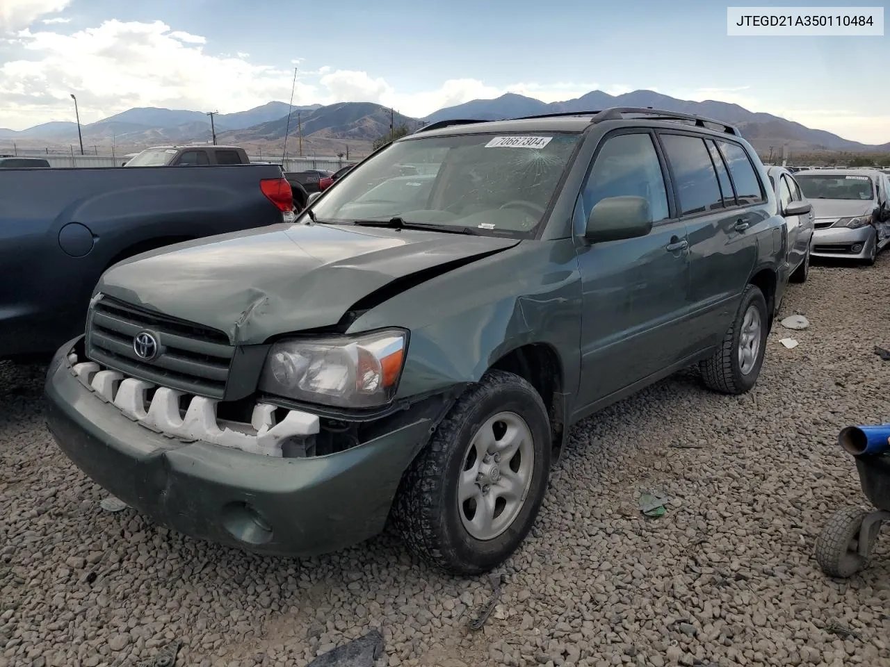 JTEGD21A350110484 2005 Toyota Highlander