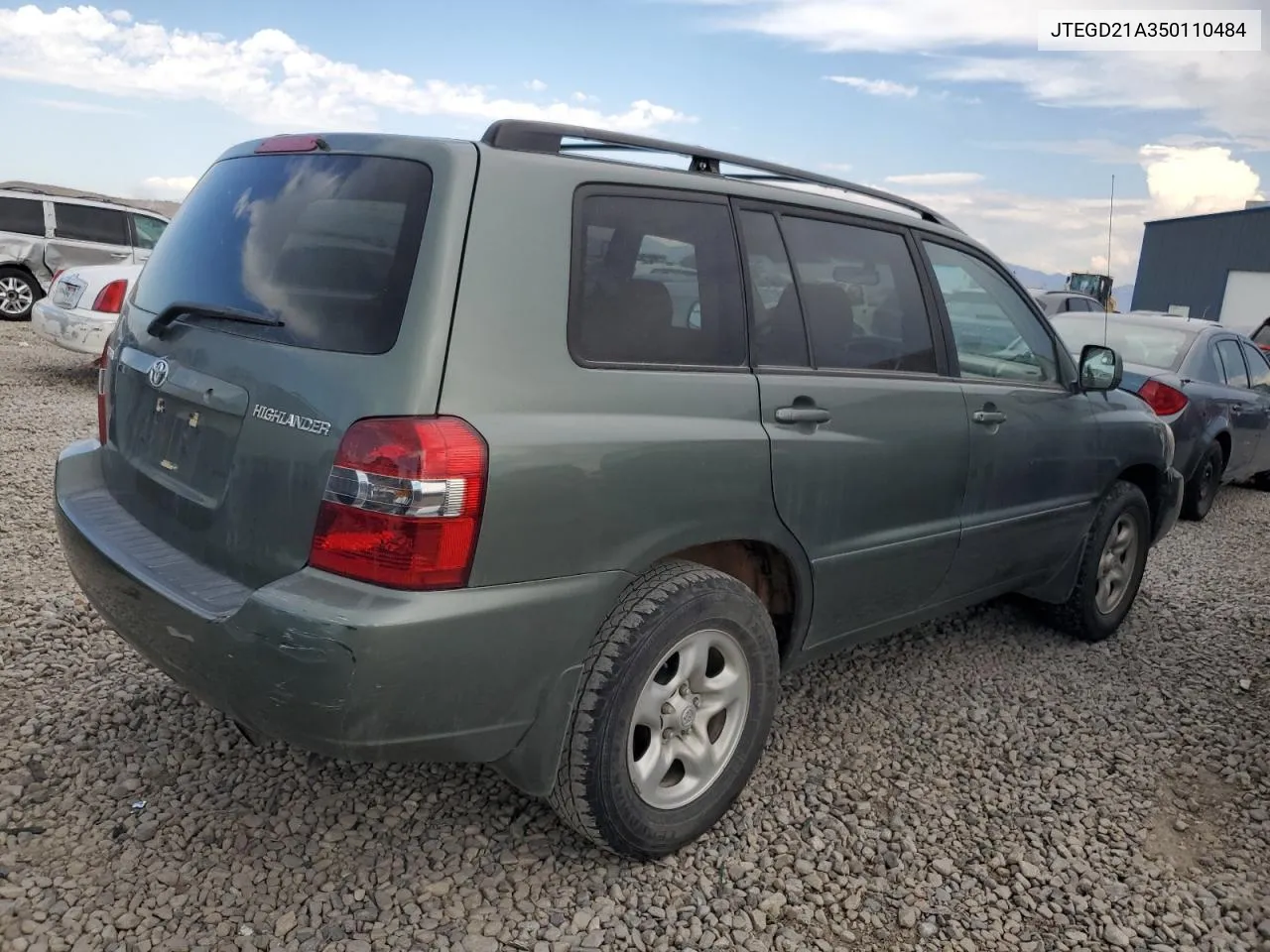 2005 Toyota Highlander VIN: JTEGD21A350110484 Lot: 70667304