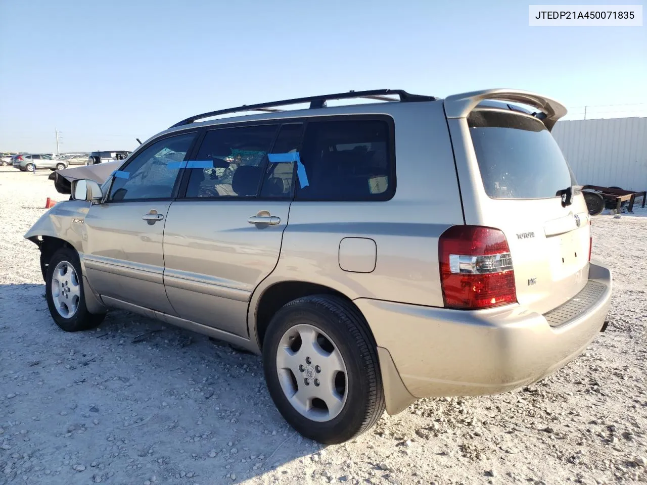 2005 Toyota Highlander Limited VIN: JTEDP21A450071835 Lot: 70868174