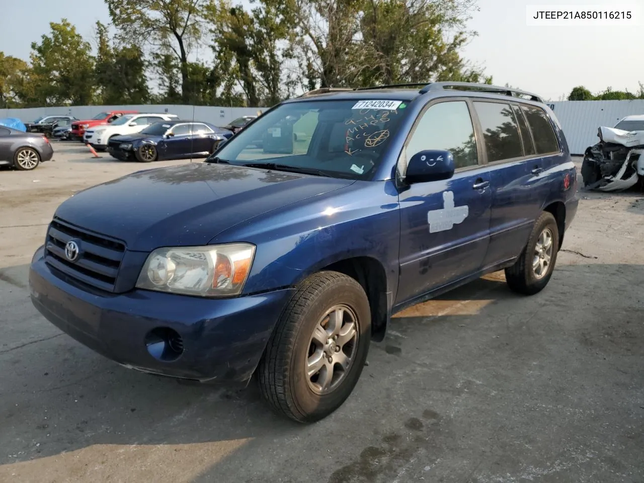 2005 Toyota Highlander Limited VIN: JTEEP21A850116215 Lot: 71242034