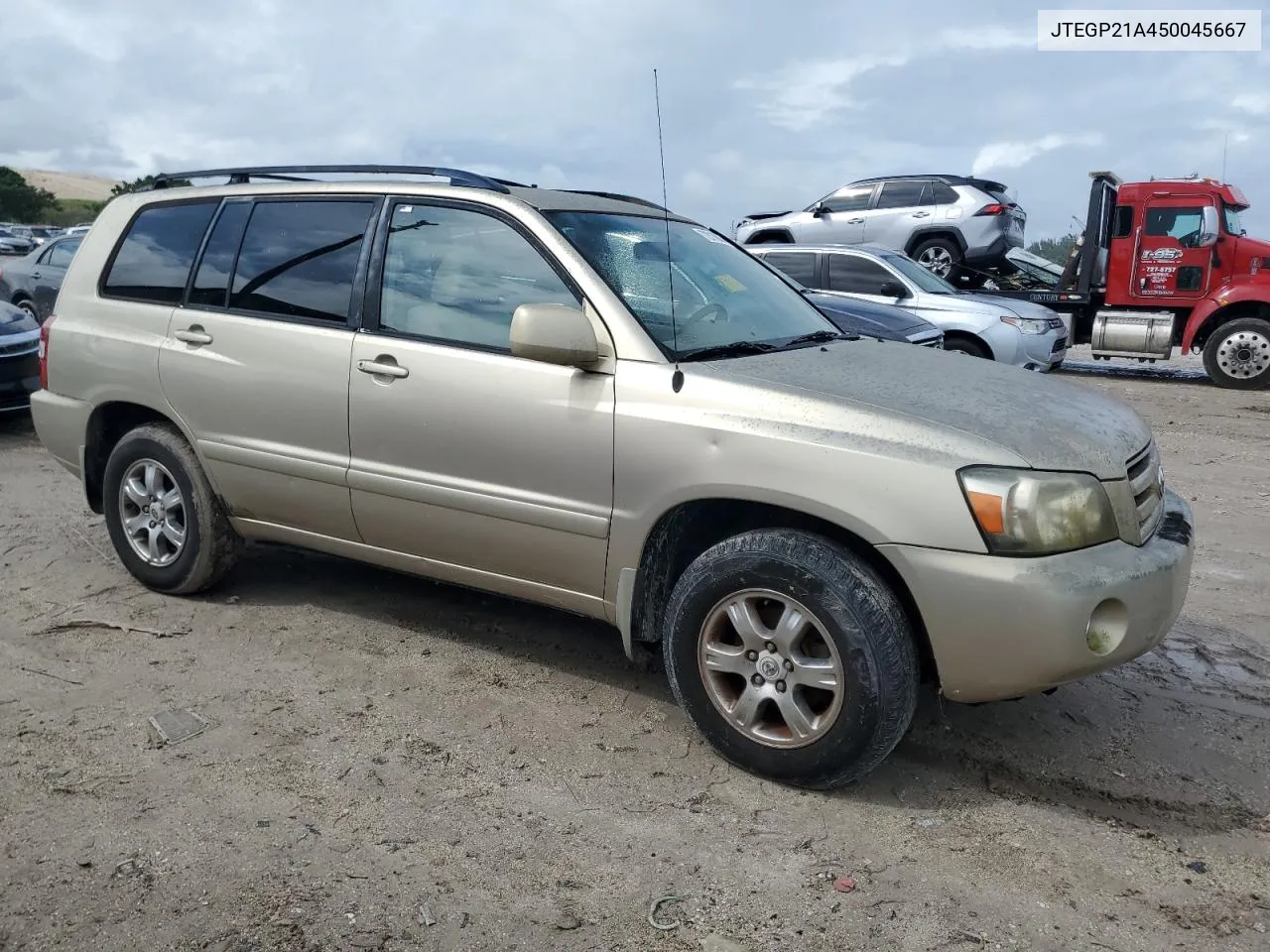 2005 Toyota Highlander Limited VIN: JTEGP21A450045667 Lot: 72018084