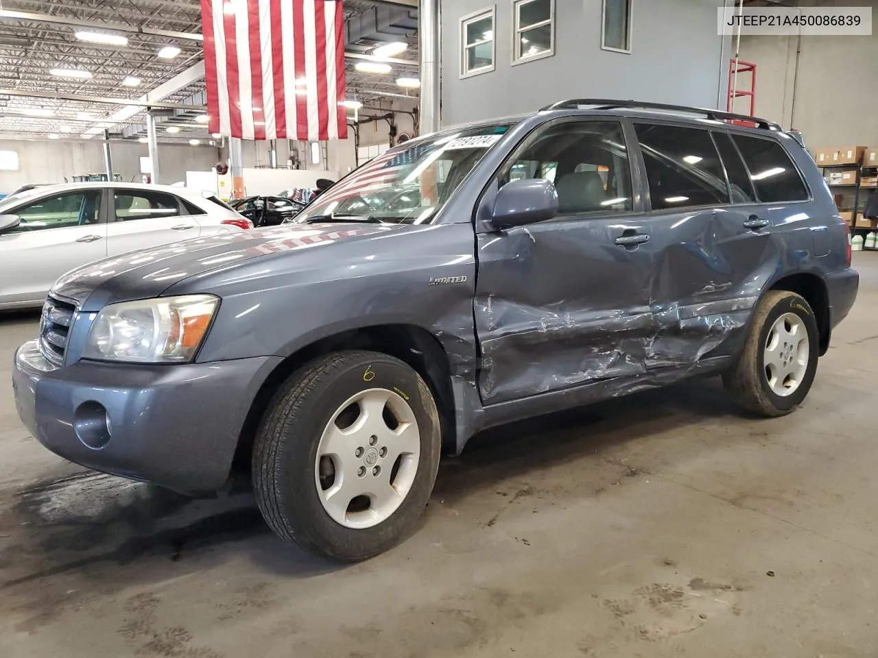 2005 Toyota Highlander Limited VIN: JTEEP21A450086839 Lot: 72191274