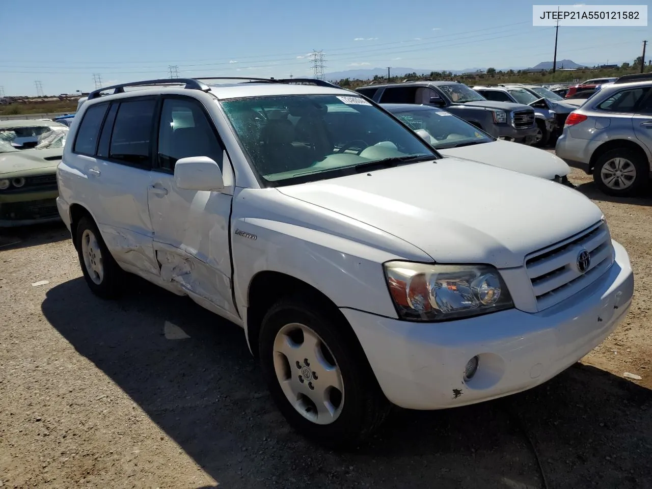 2005 Toyota Highlander Limited VIN: JTEEP21A550121582 Lot: 72480044