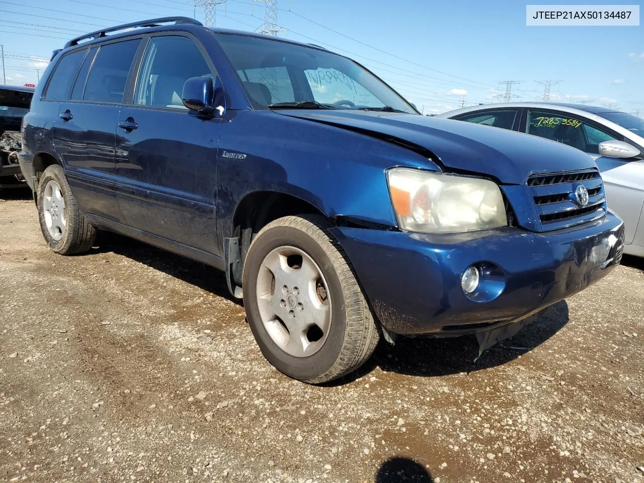 2005 Toyota Highlander Limited VIN: JTEEP21AX50134487 Lot: 72548964