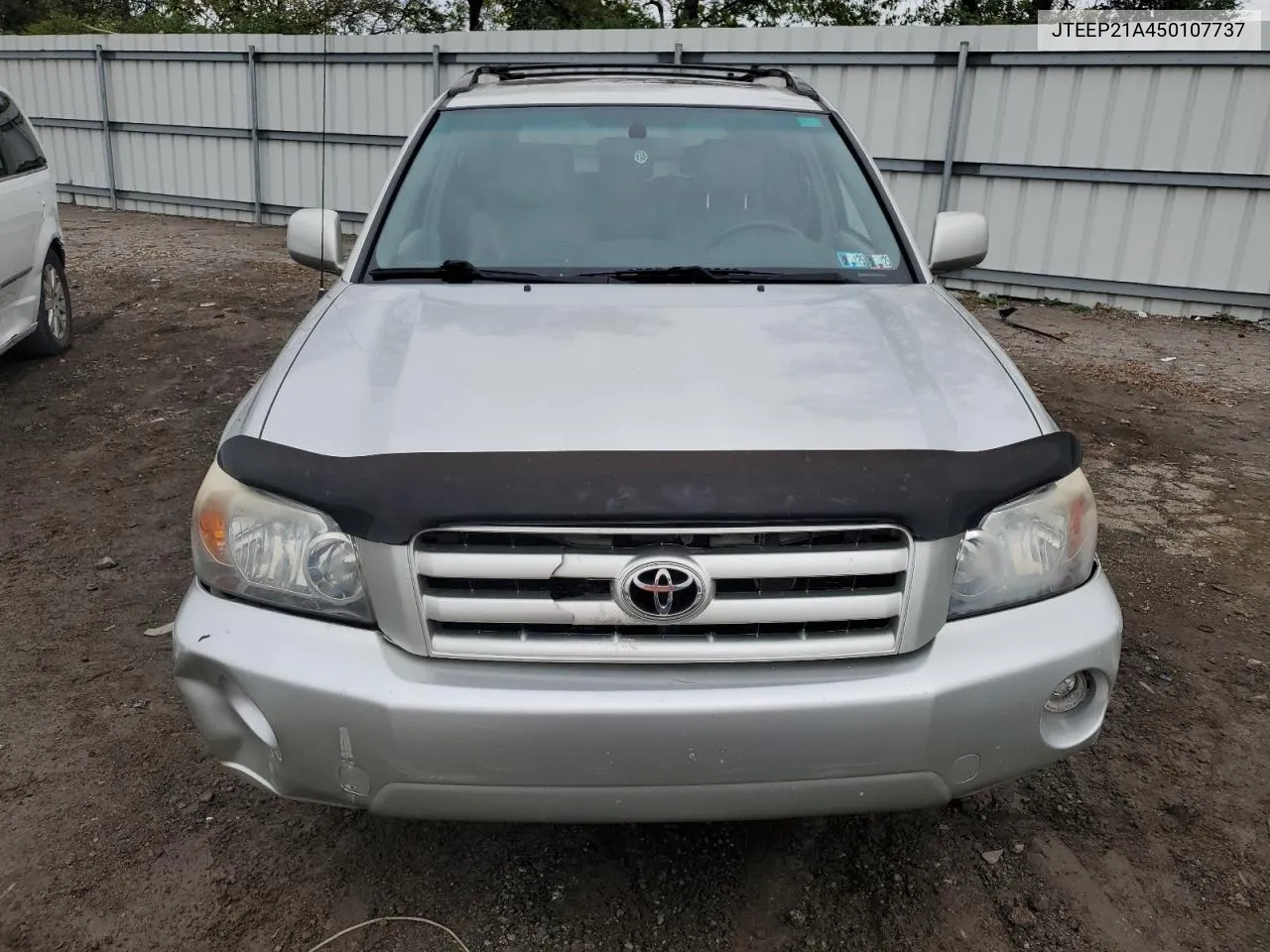 2005 Toyota Highlander Limited VIN: JTEEP21A450107737 Lot: 72998574