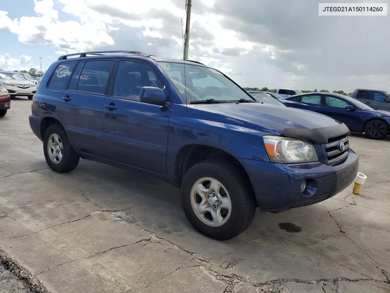 2005 Toyota Highlander VIN: JTEGD21A150114260 Lot: 73889634