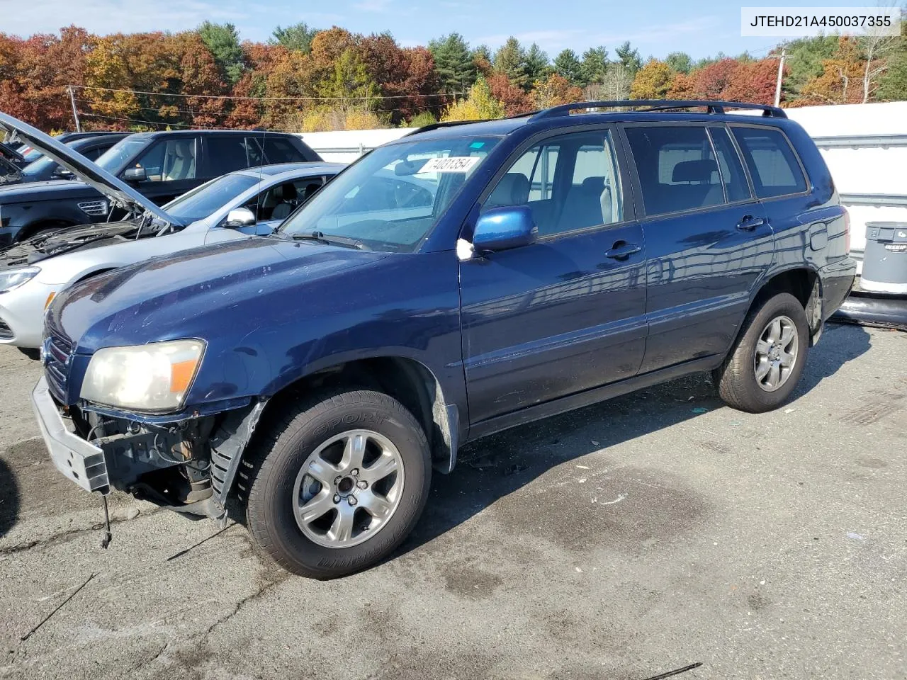 2005 Toyota Highlander VIN: JTEHD21A450037355 Lot: 74031354