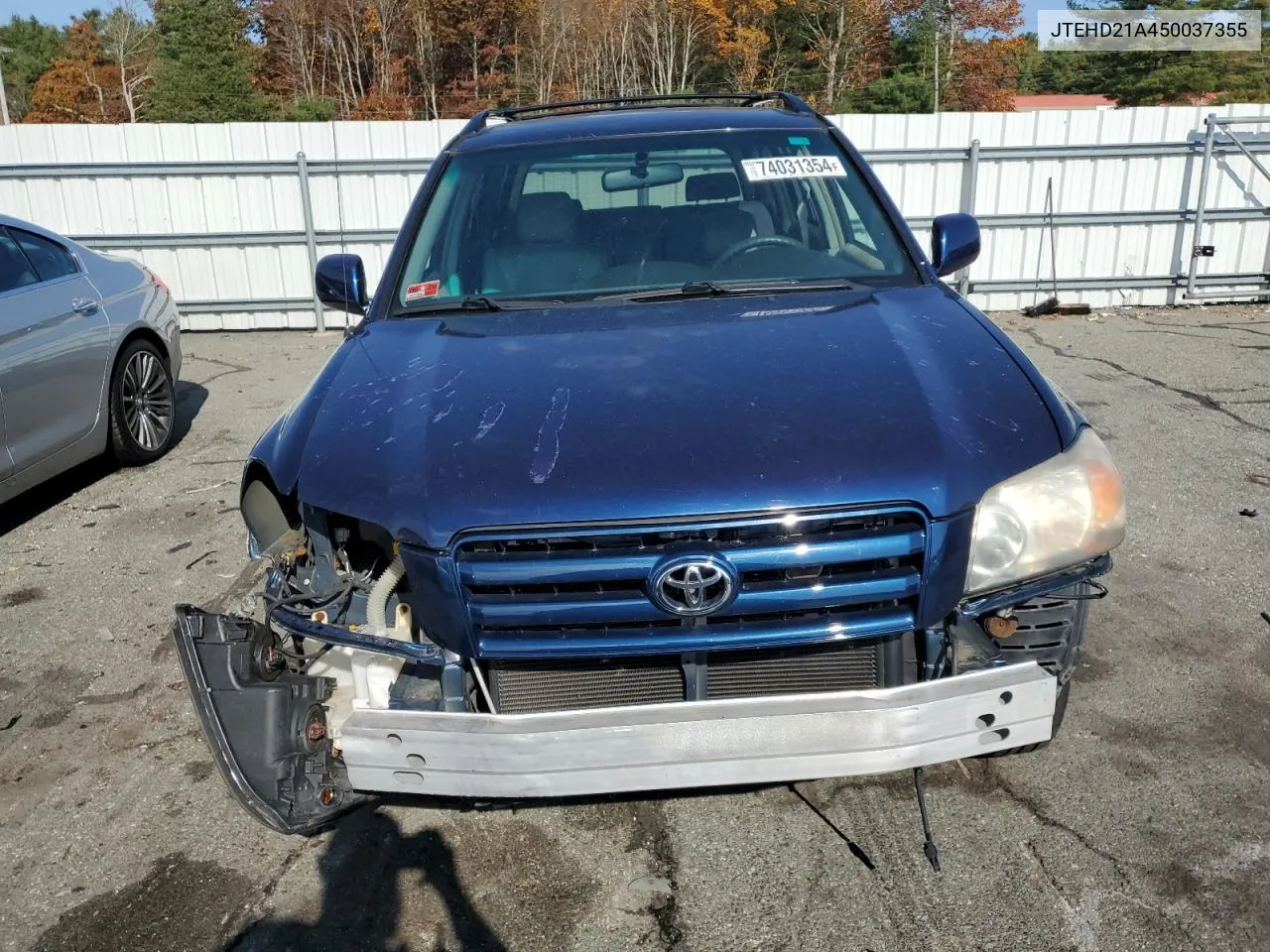 2005 Toyota Highlander VIN: JTEHD21A450037355 Lot: 74031354