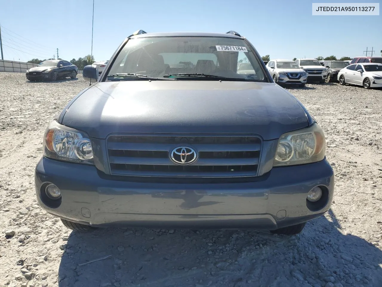 2005 Toyota Highlander VIN: JTEDD21A950113277 Lot: 75671184