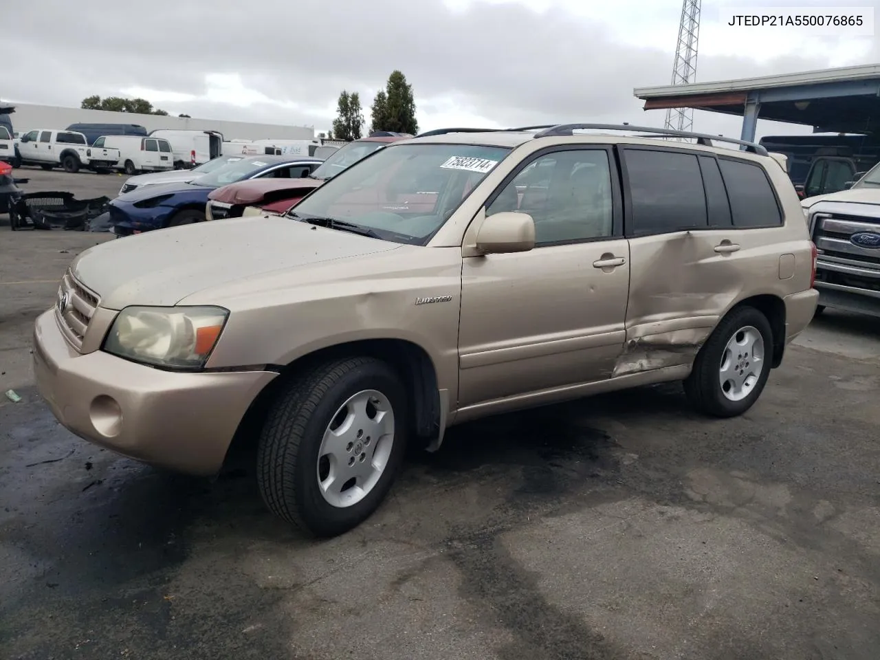 2005 Toyota Highlander Limited VIN: JTEDP21A550076865 Lot: 75823714