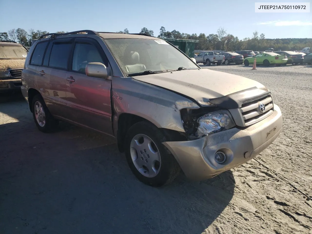 2005 Toyota Highlander Limited VIN: JTEEP21A750110972 Lot: 75977414