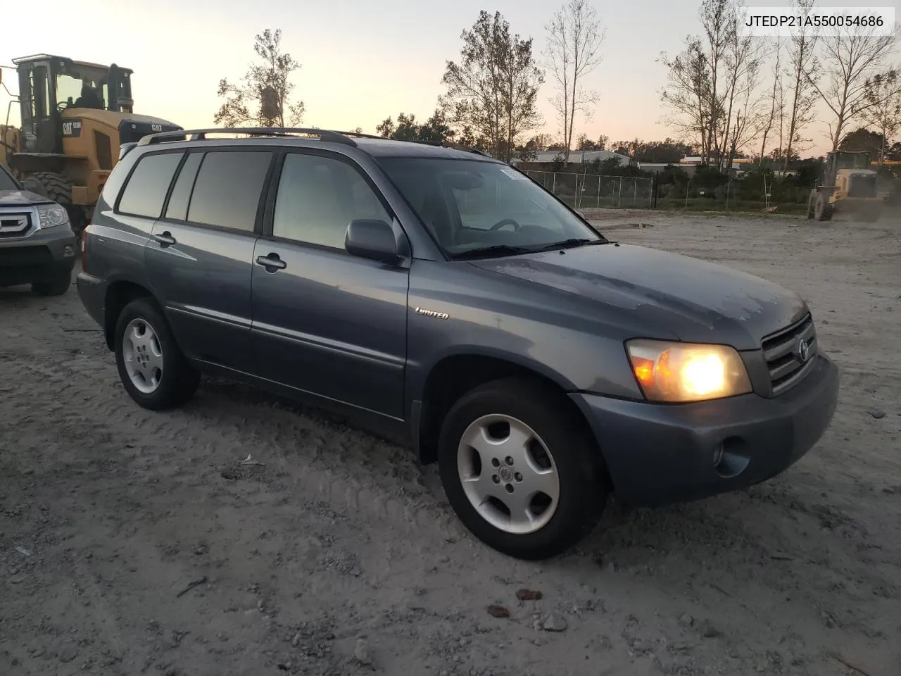 2005 Toyota Highlander Limited VIN: JTEDP21A550054686 Lot: 76158364