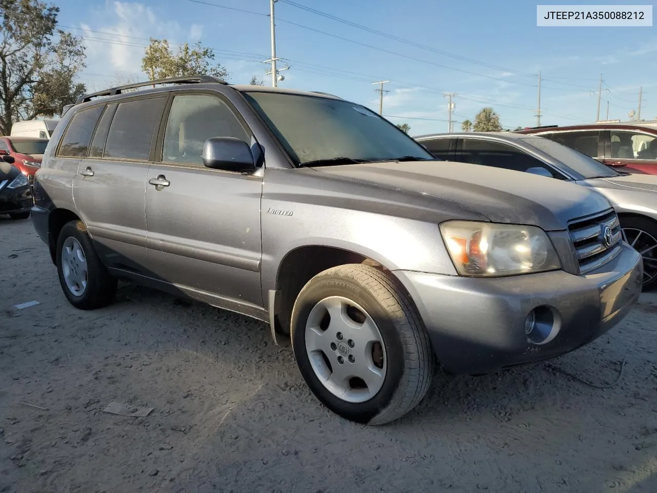 2005 Toyota Highlander Limited VIN: JTEEP21A350088212 Lot: 76728634