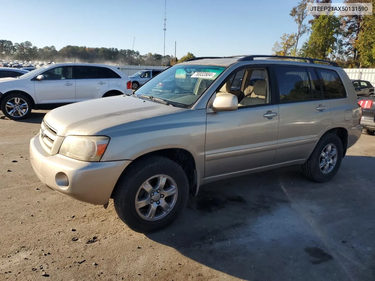 2005 Toyota Highlander Limited VIN: JTEEP21AX50131590 Lot: 76932804