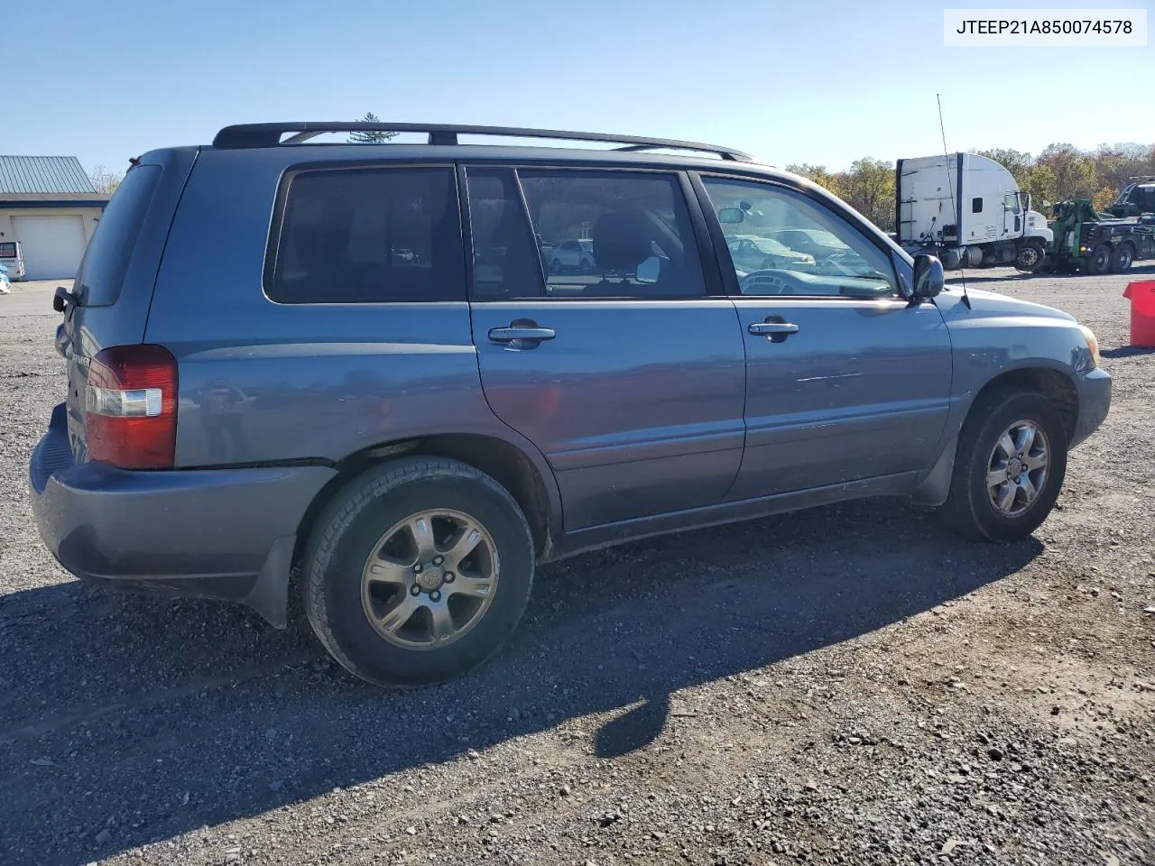 2005 Toyota Highlander Limited VIN: JTEEP21A850074578 Lot: 77064404