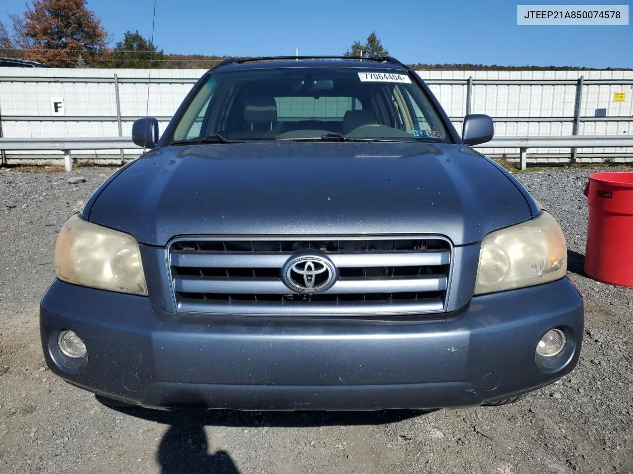 2005 Toyota Highlander Limited VIN: JTEEP21A850074578 Lot: 77064404