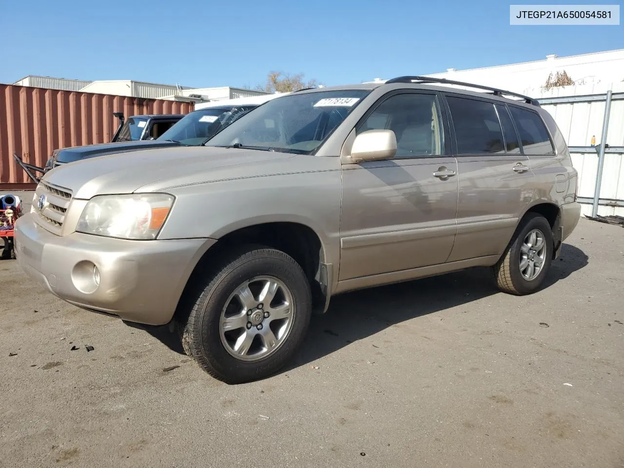 2005 Toyota Highlander Limited VIN: JTEGP21A650054581 Lot: 77178134