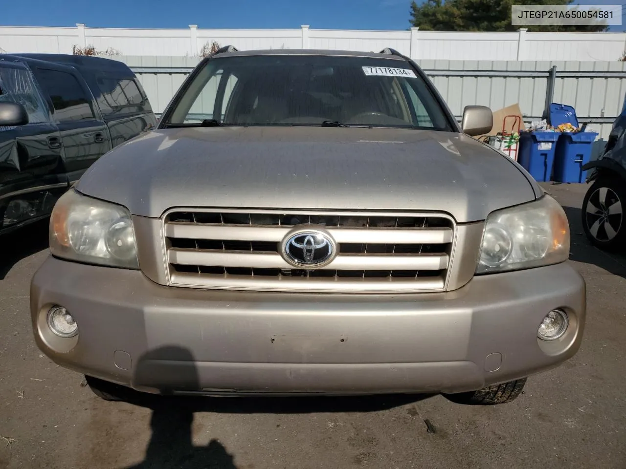 2005 Toyota Highlander Limited VIN: JTEGP21A650054581 Lot: 77178134