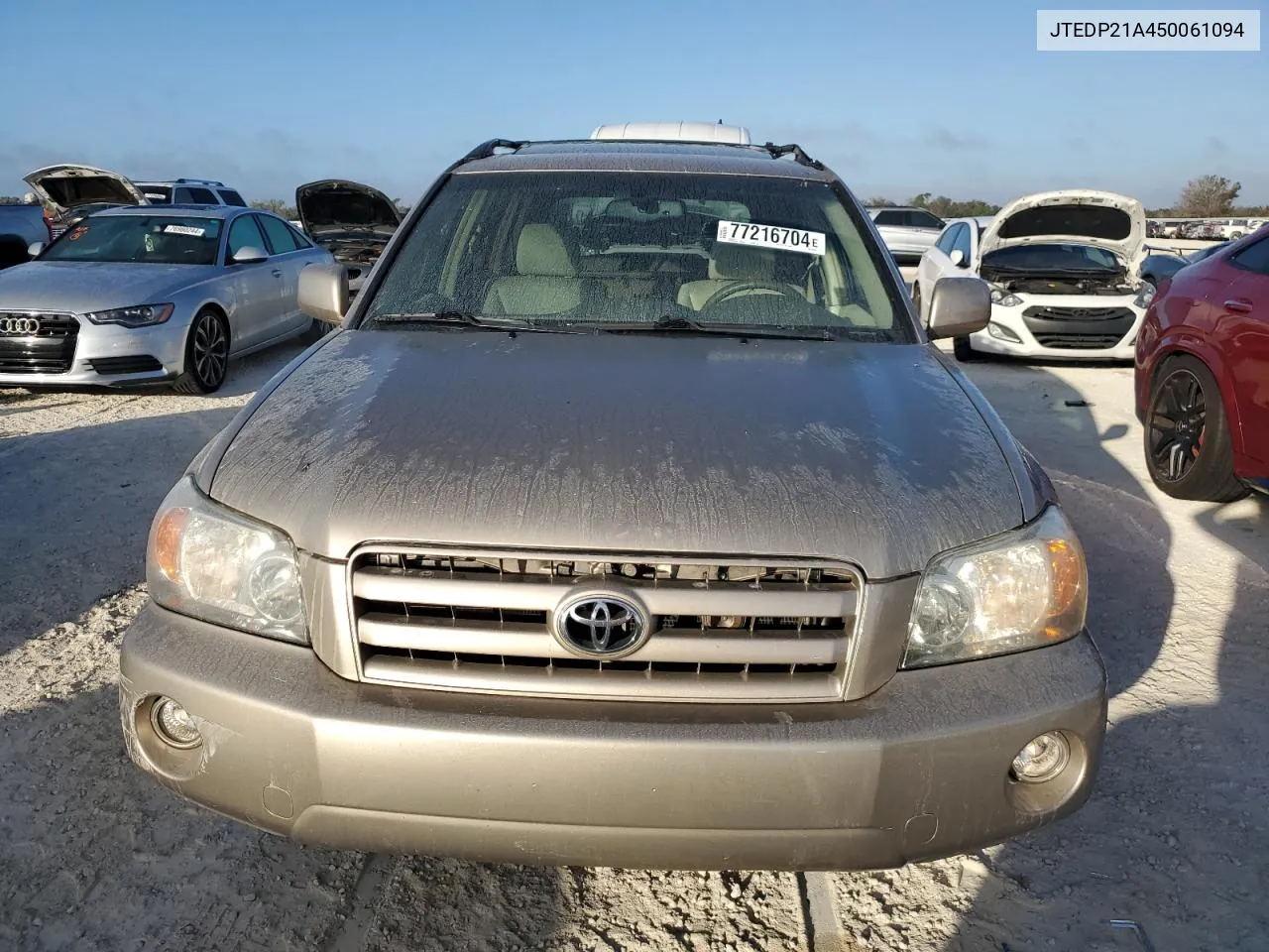 2005 Toyota Highlander Limited VIN: JTEDP21A450061094 Lot: 77216704