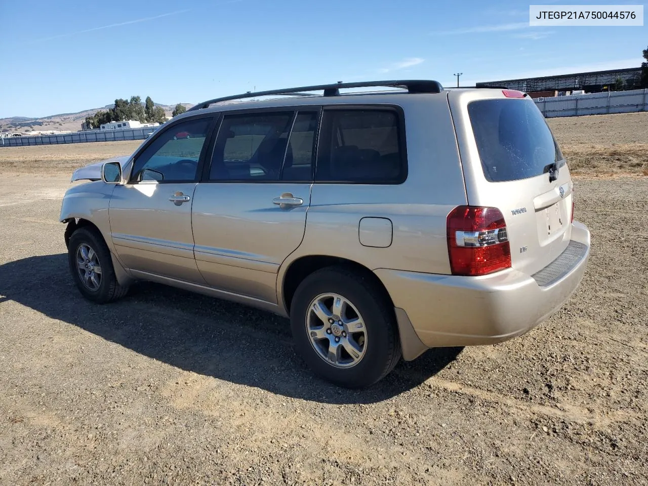 2005 Toyota Highlander Limited VIN: JTEGP21A750044576 Lot: 79359724