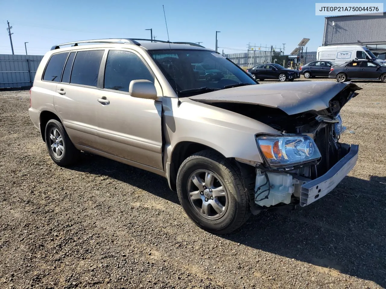 2005 Toyota Highlander Limited VIN: JTEGP21A750044576 Lot: 79359724