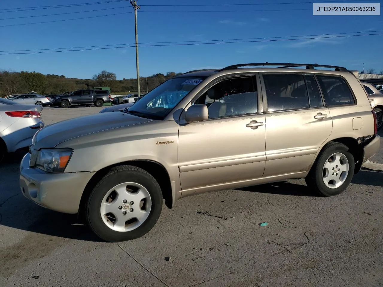 2005 Toyota Highlander Limited VIN: JTEDP21A850063236 Lot: 80127854