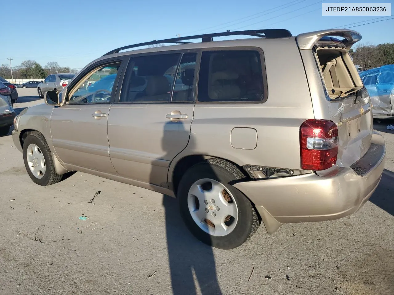 2005 Toyota Highlander Limited VIN: JTEDP21A850063236 Lot: 80127854