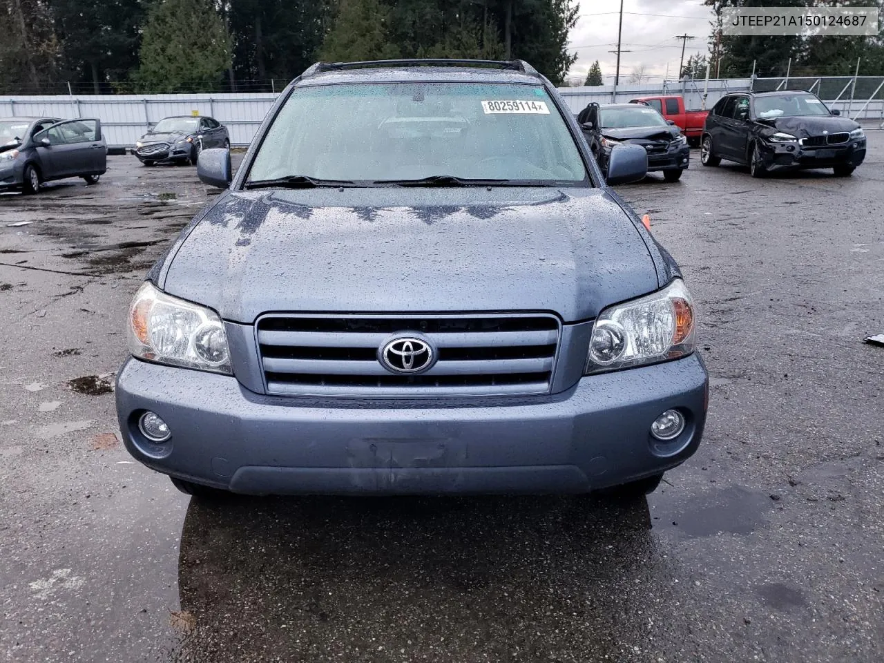 2005 Toyota Highlander Limited VIN: JTEEP21A150124687 Lot: 80259114