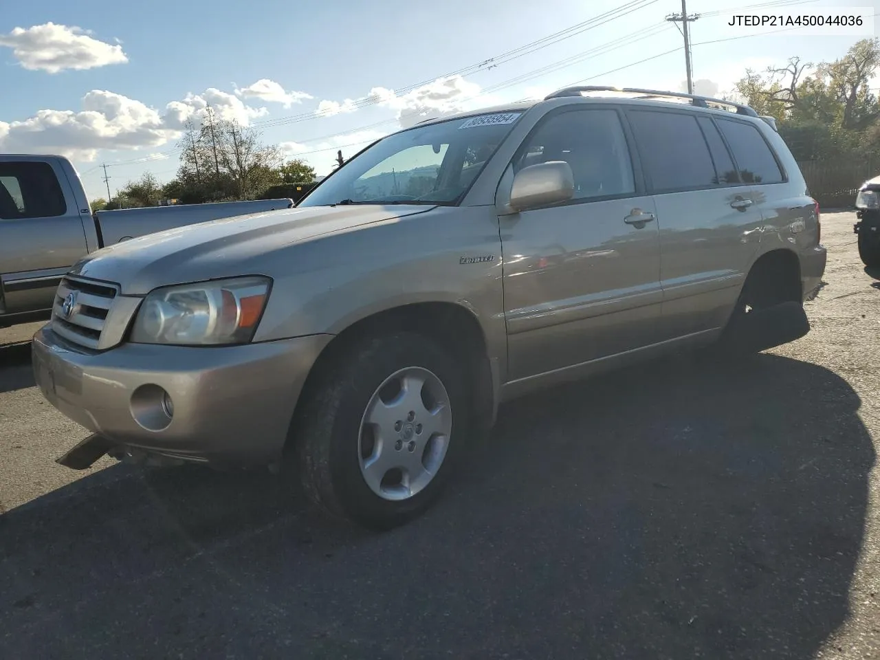 2005 Toyota Highlander Limited VIN: JTEDP21A450044036 Lot: 80935954