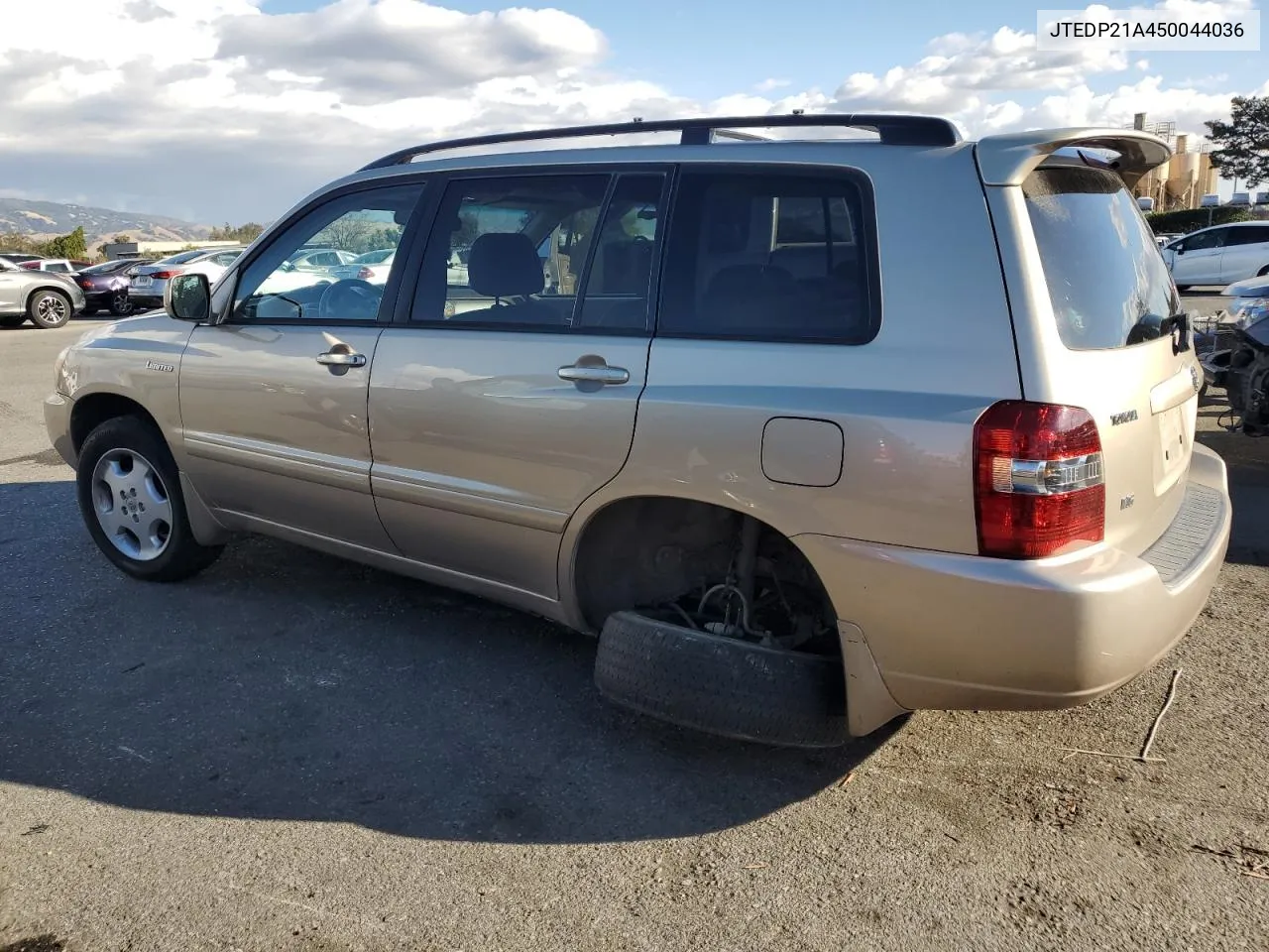 2005 Toyota Highlander Limited VIN: JTEDP21A450044036 Lot: 80935954