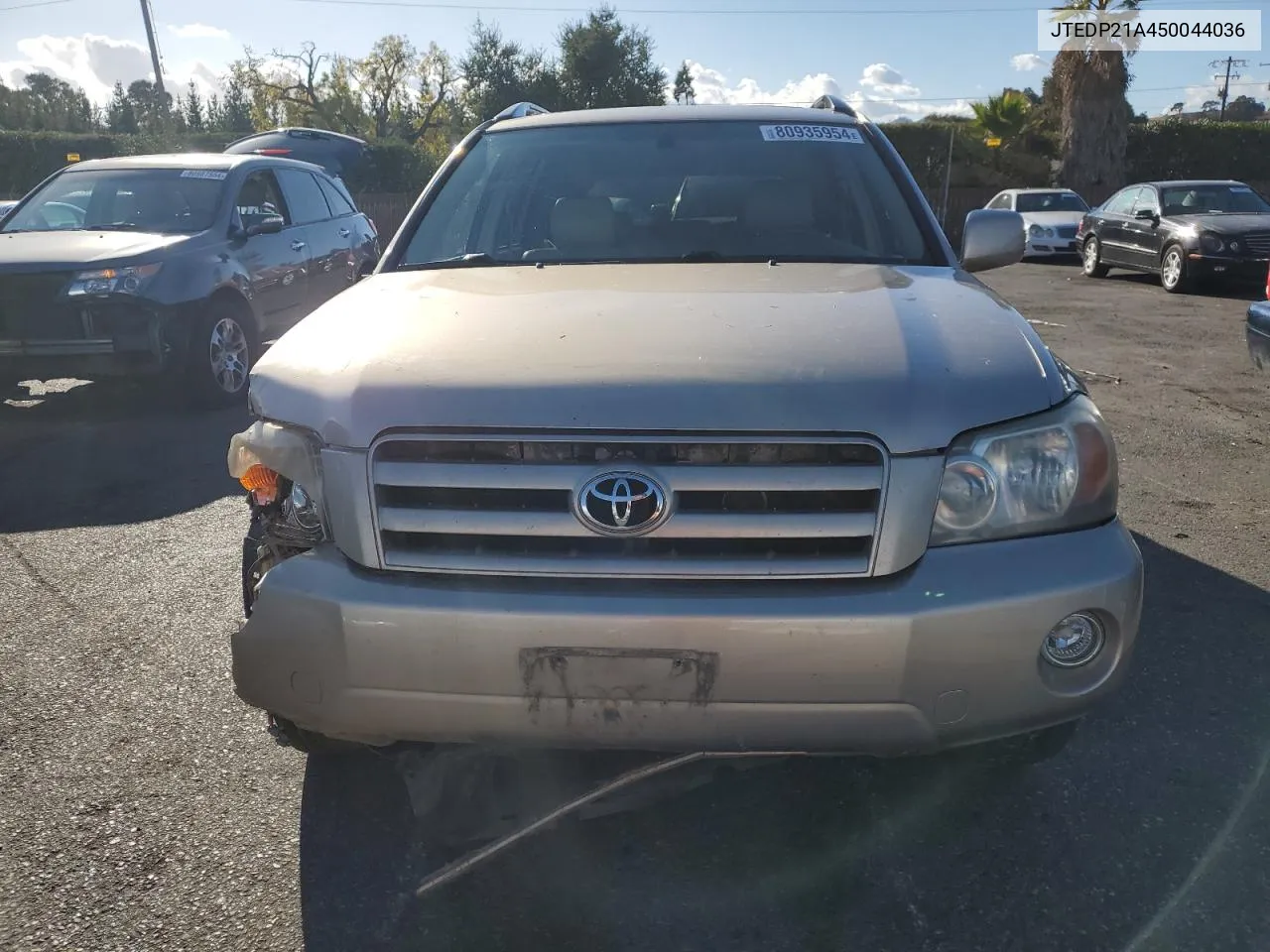 2005 Toyota Highlander Limited VIN: JTEDP21A450044036 Lot: 80935954