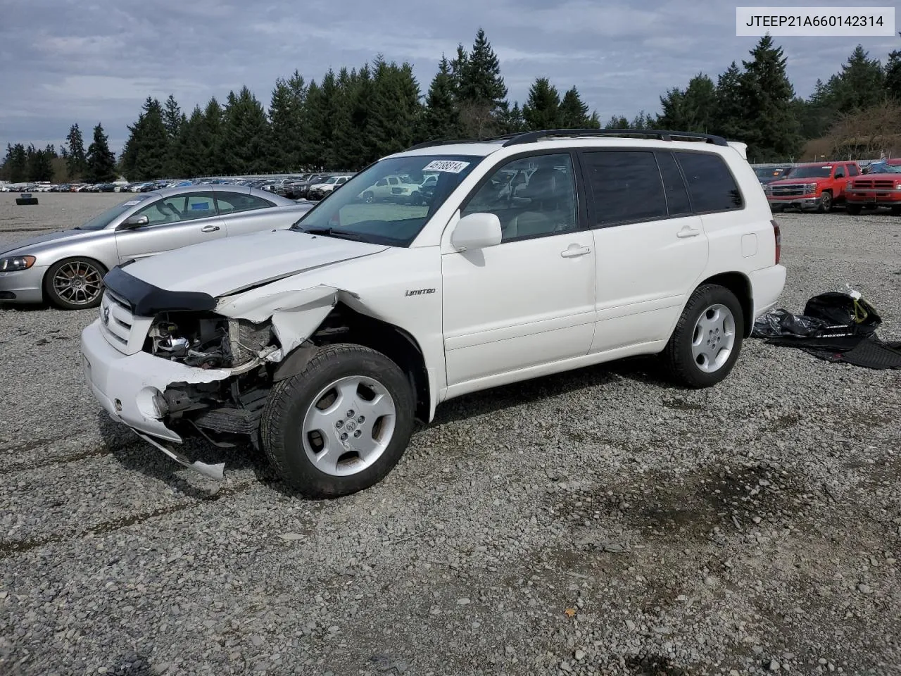 2006 Toyota Highlander Limited VIN: JTEEP21A660142314 Lot: 46188814