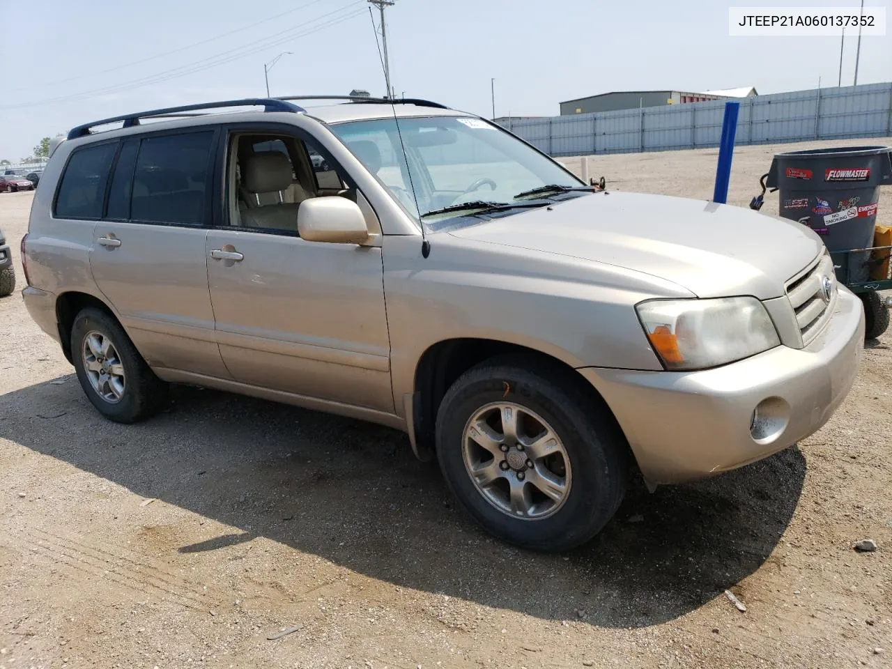 2006 Toyota Highlander Limited VIN: JTEEP21A060137352 Lot: 62011784