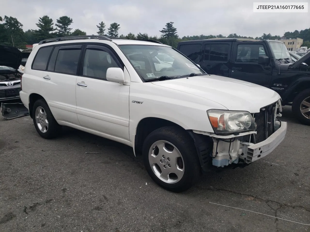 2006 Toyota Highlander Limited VIN: JTEEP21A160177665 Lot: 63642054