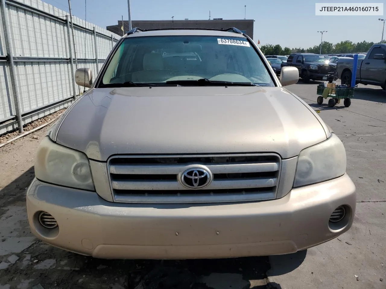 2006 Toyota Highlander Limited VIN: JTEEP21A460160715 Lot: 63708634