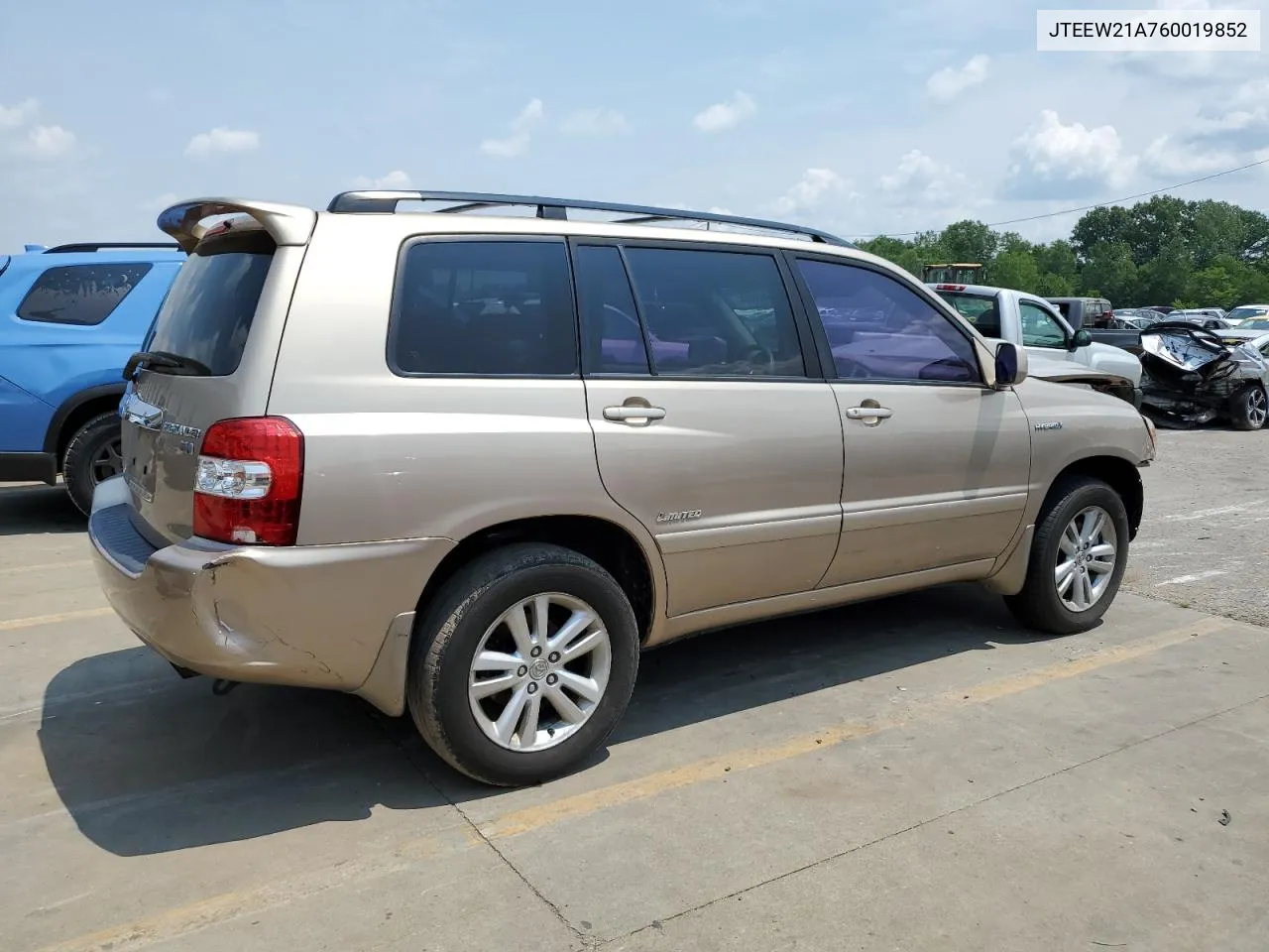 2006 Toyota Highlander Hybrid VIN: JTEEW21A760019852 Lot: 64406594