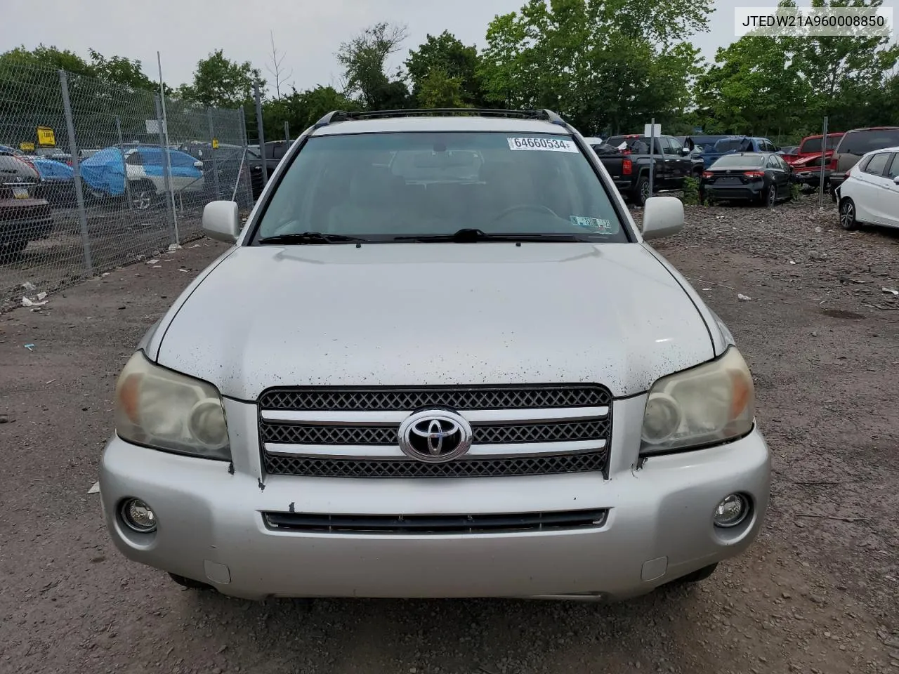 2006 Toyota Highlander Hybrid VIN: JTEDW21A960008850 Lot: 64660534