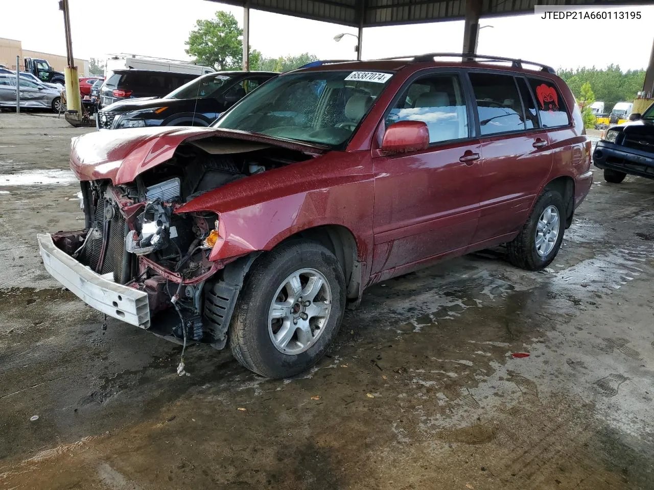 2006 Toyota Highlander Limited VIN: JTEDP21A660113195 Lot: 65387074