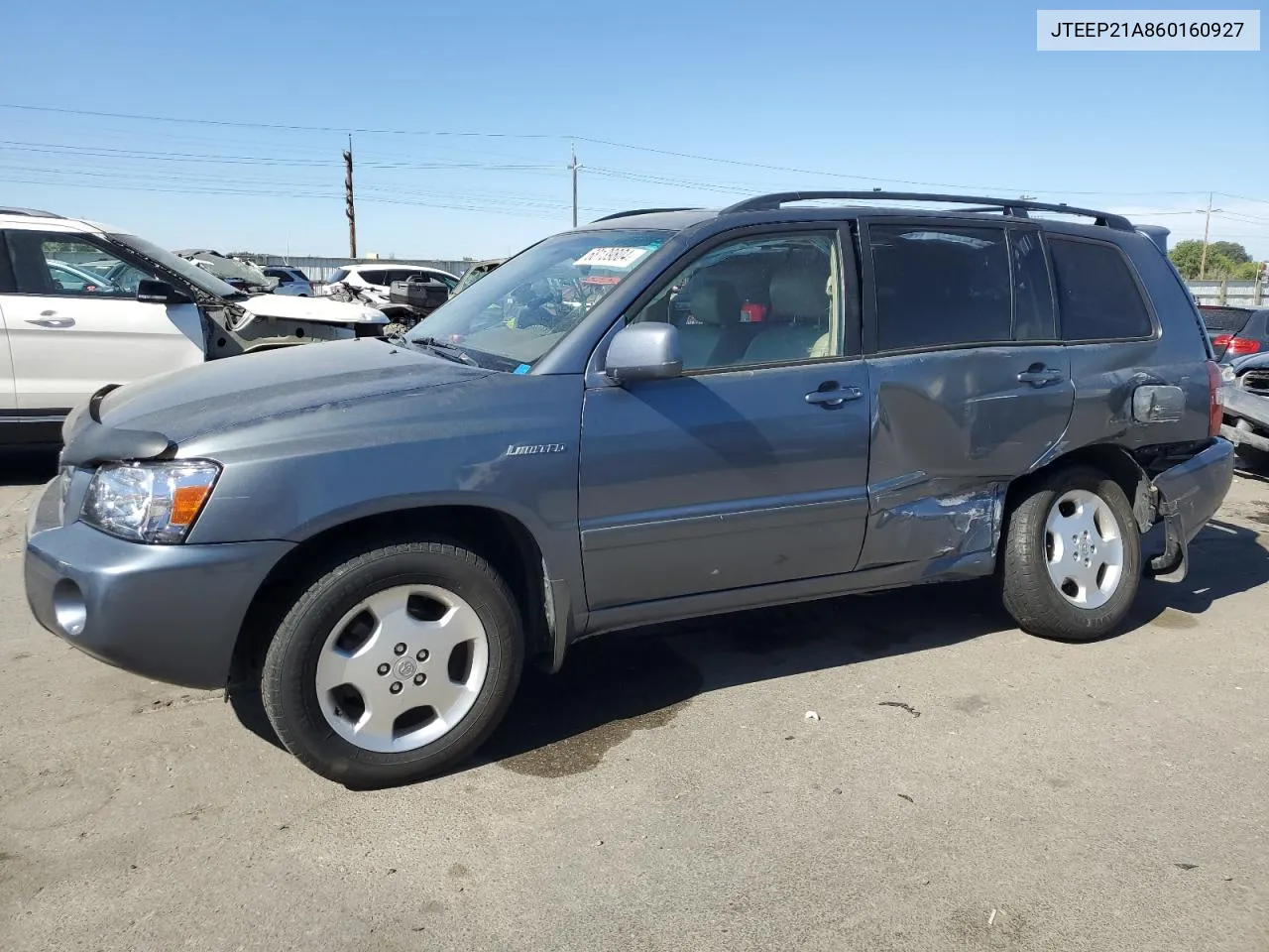 2006 Toyota Highlander Limited VIN: JTEEP21A860160927 Lot: 68139804