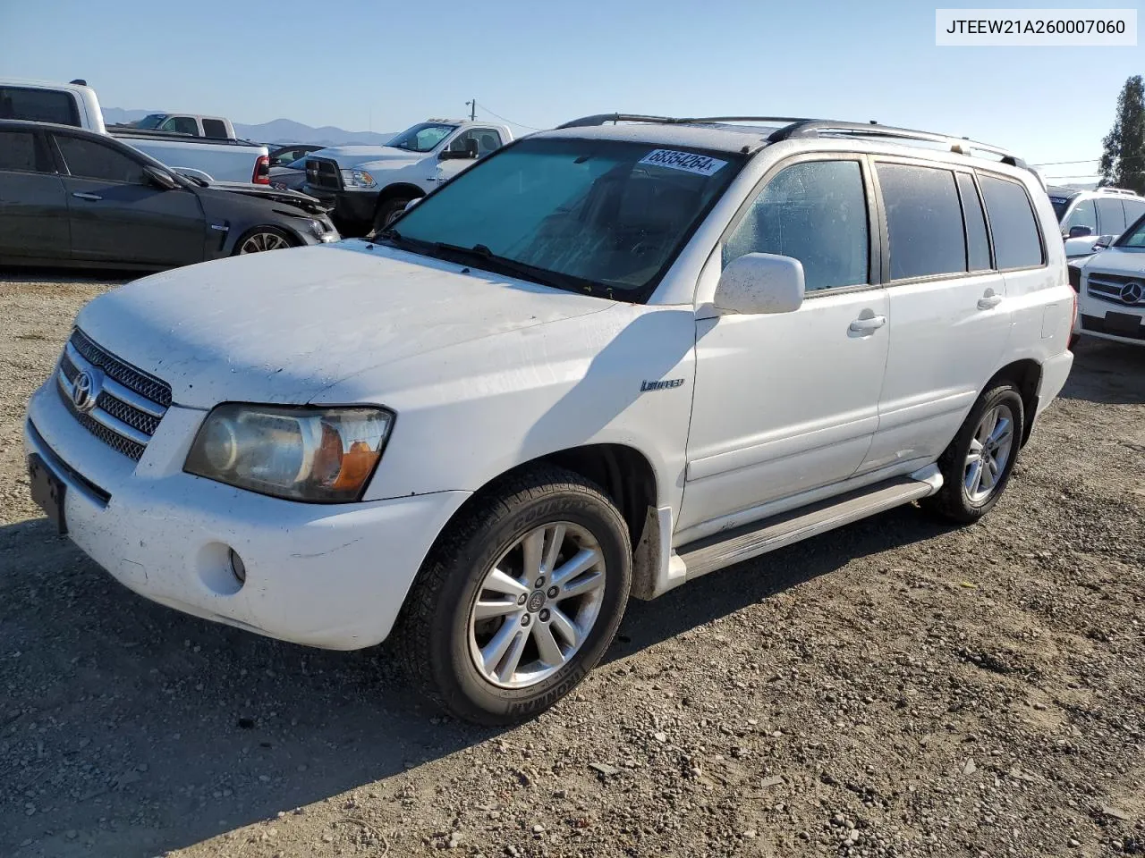 2006 Toyota Highlander Hybrid VIN: JTEEW21A260007060 Lot: 68354264