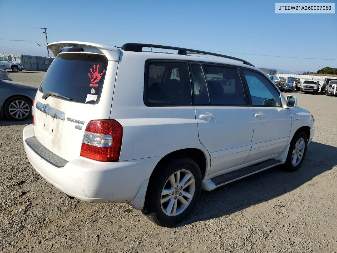 2006 Toyota Highlander Hybrid VIN: JTEEW21A260007060 Lot: 68354264