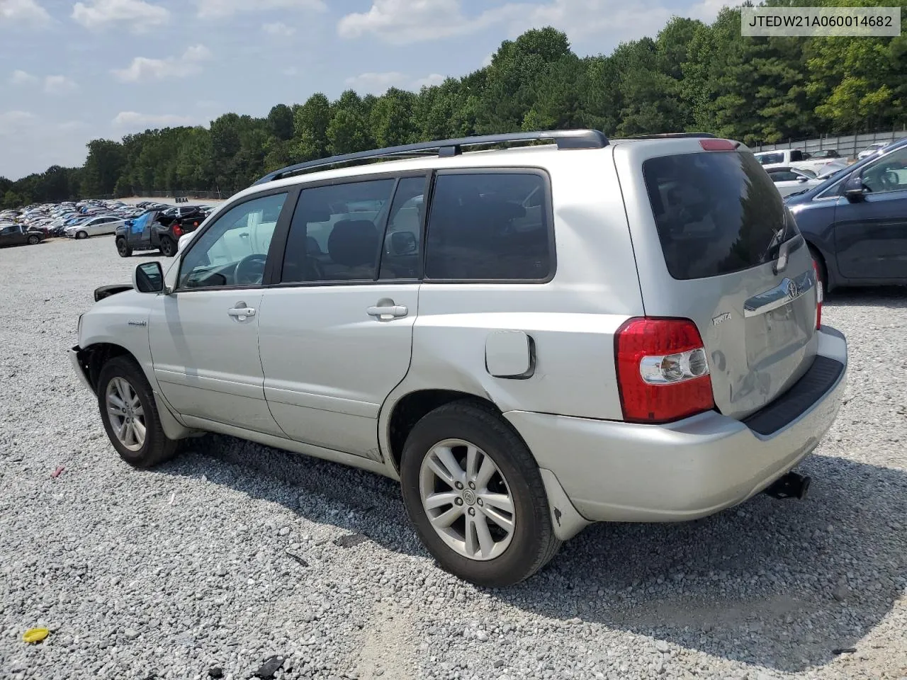 2006 Toyota Highlander Hybrid VIN: JTEDW21A060014682 Lot: 68537754