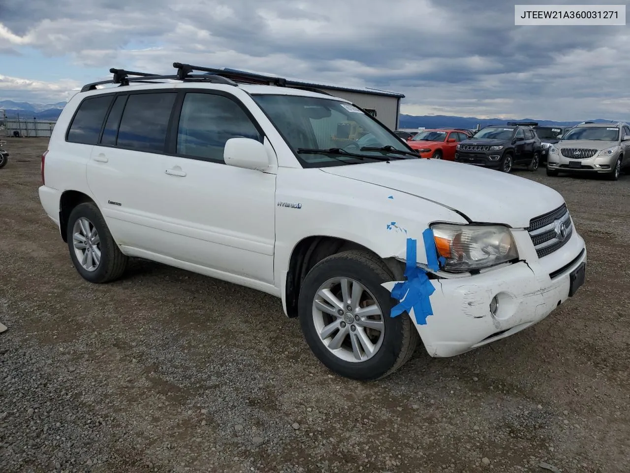 2006 Toyota Highlander Hybrid VIN: JTEEW21A360031271 Lot: 69706504