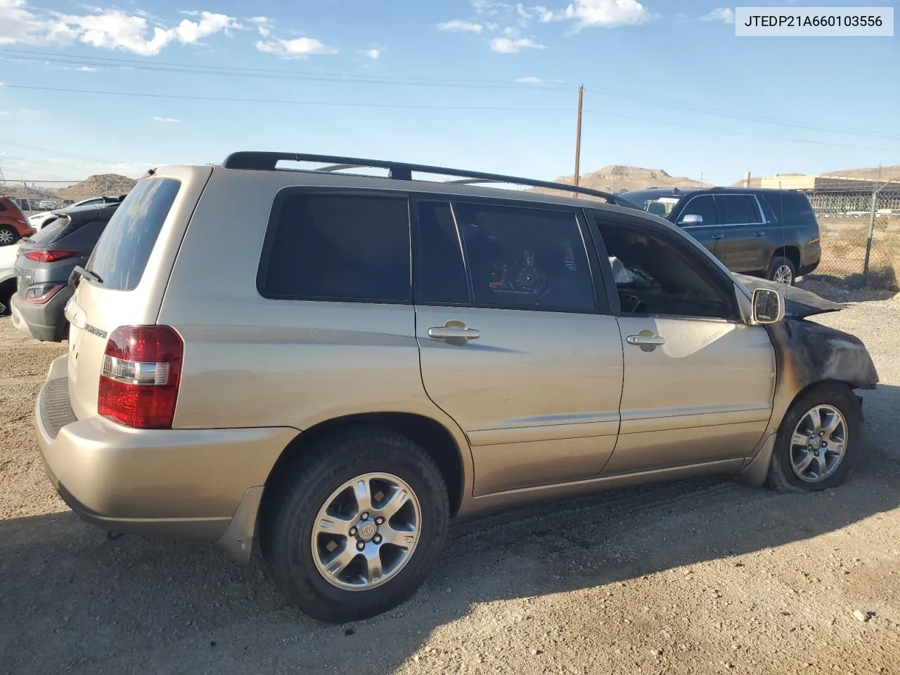 2006 Toyota Highlander Limited VIN: JTEDP21A660103556 Lot: 69832784