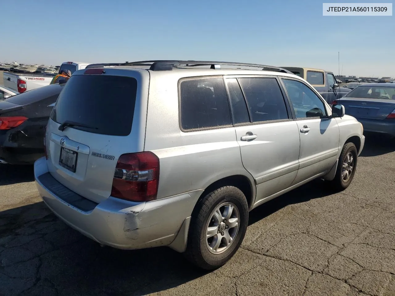 2006 Toyota Highlander Limited VIN: JTEDP21A560115309 Lot: 70149204