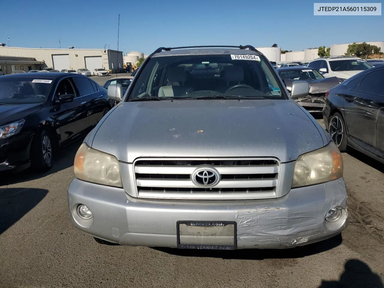 2006 Toyota Highlander Limited VIN: JTEDP21A560115309 Lot: 70149204